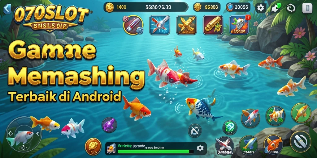 Tangkapan layar utama 070SLOT menampilkan pemain yang asyik memancing ikan.