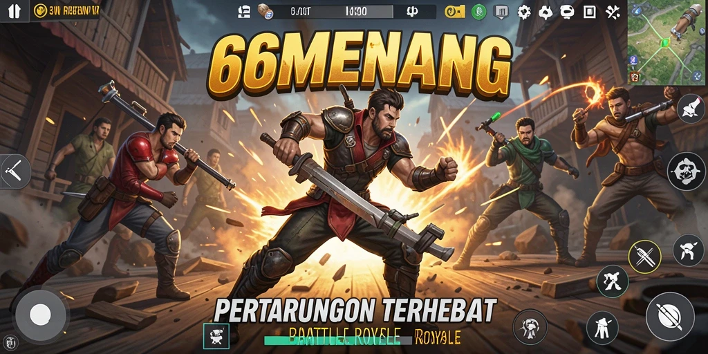 Gameplay intens di medan perang 66MENANG.