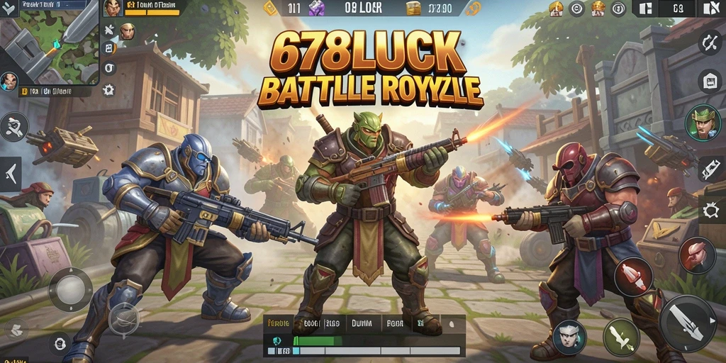 Gameplay mendebarkan di arena 678LUCK Battle Royale.