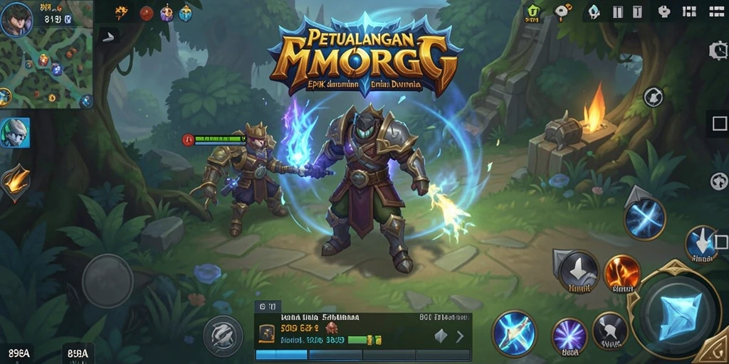 Screenshot gameplay 898A dengan pertarungan seru di dunia MMORPG.