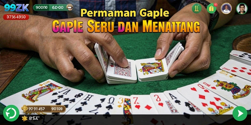 Screenshot gameplay 99ZK dengan suasana permainan Gaple yang menarik.