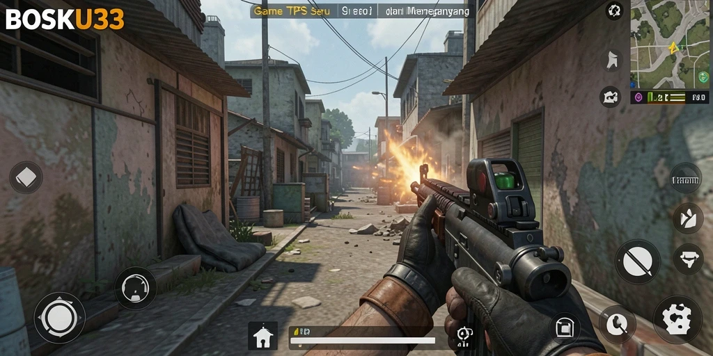 Tampilan aksi mendebarkan di gameplay BOSKU33.