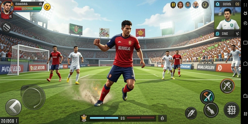Tampilan seru gameplay D06 saat pertandingan berlangsung.