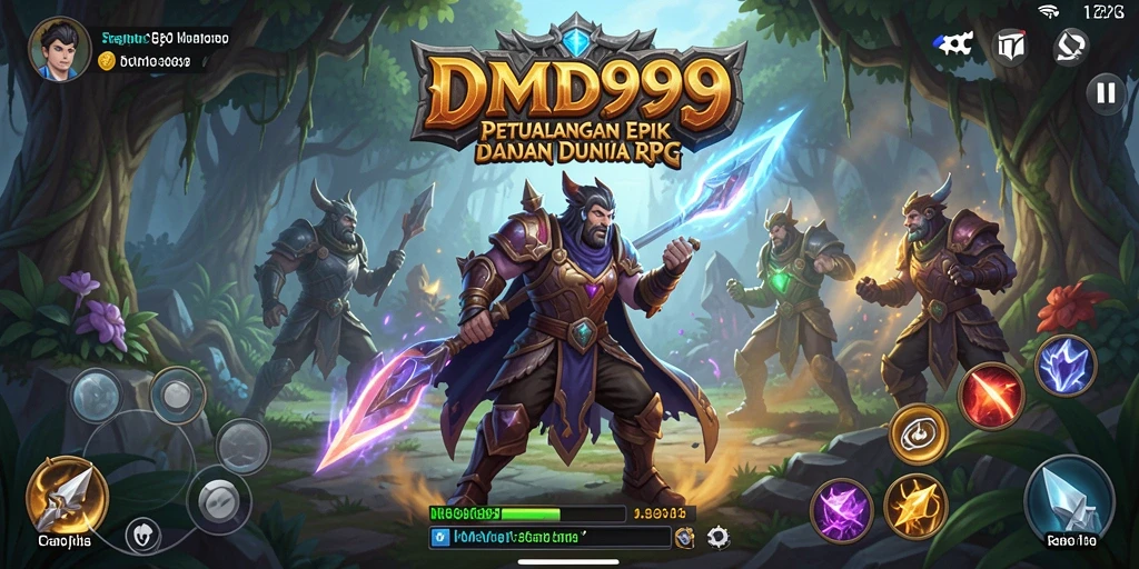 Tampilan gameplay DMD999 yang memukau dan penuh aksi RPG.