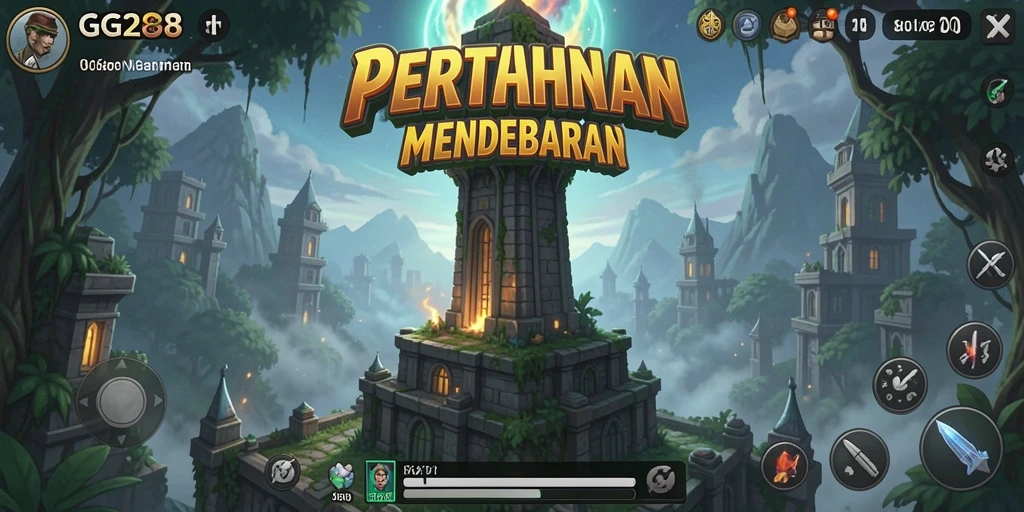 Menampilkan aksi strategis dalam permainan Tower Defense yang mendebarkan.