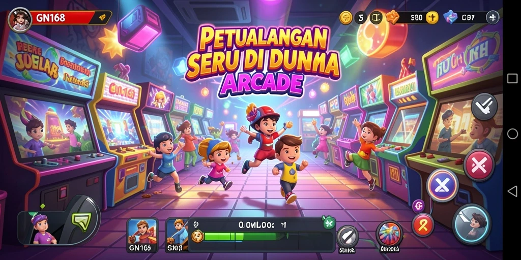 Tampilan gameplay seru dan penuh tantangan di GN168.