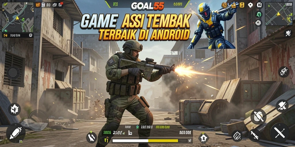 Tampilan menarik dari gameplay aksi cepat dalam GOAL55.