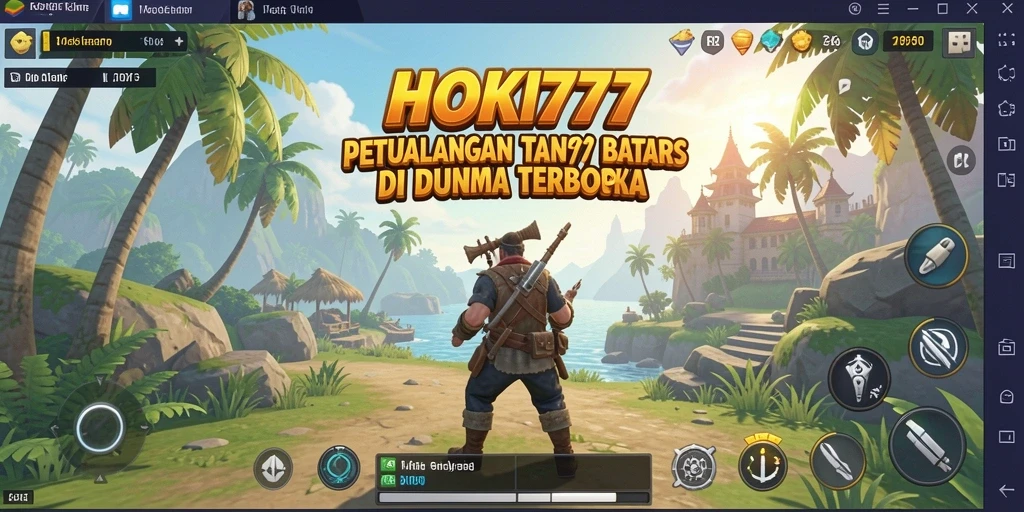 Screenshot menampilkan eksplorasi dunia terbuka HOKI777