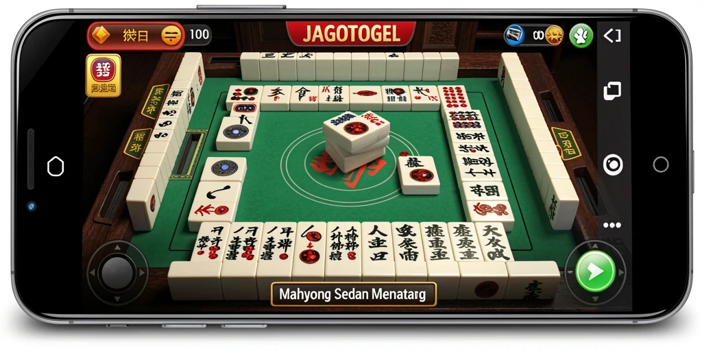 Screenshot utama JAGOTOGEL menampilkan gameplay Mahjong yang seru.