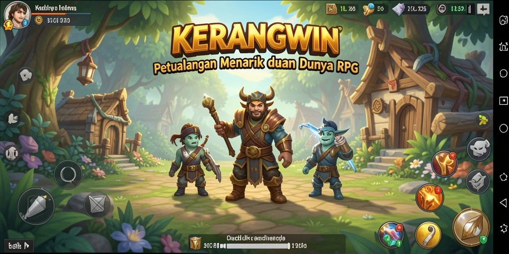 Tampilan gameplay RPG KERANGWIN yang mengasyikkan dan penuh aksi.