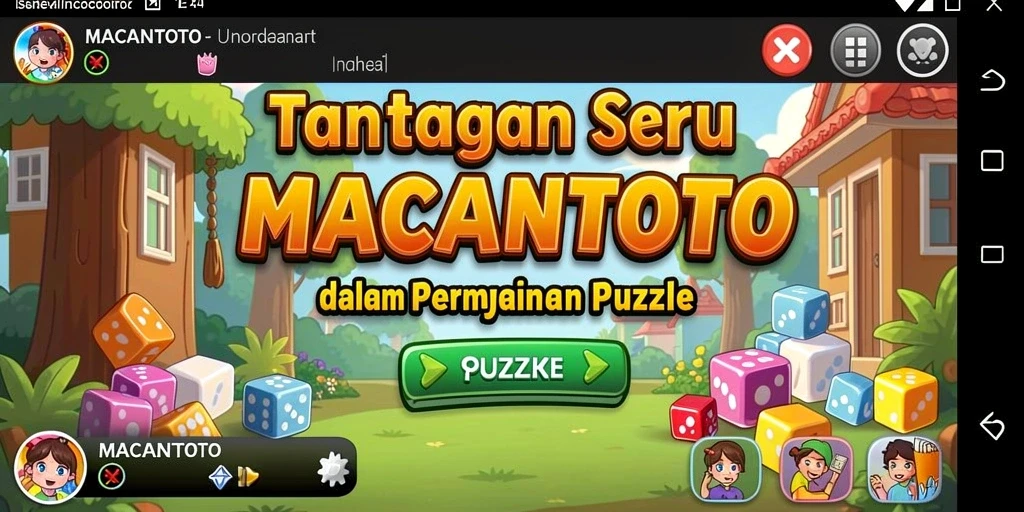 Screenshot gameplay MACANTOTO yang menampilkan teka-teki seru.