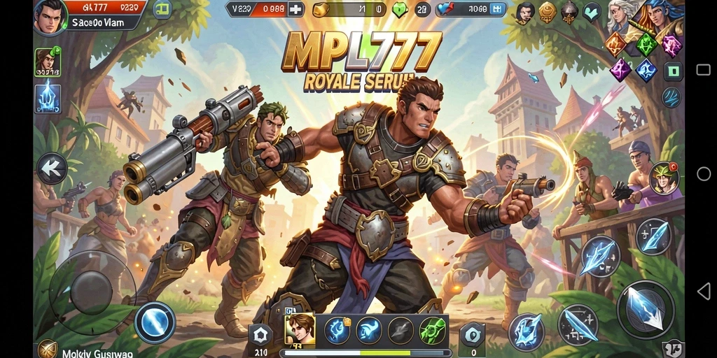 Tangkapan layar MPL777 menampilkan aksi mendebarkan dalam pertempuran Battle Royale.