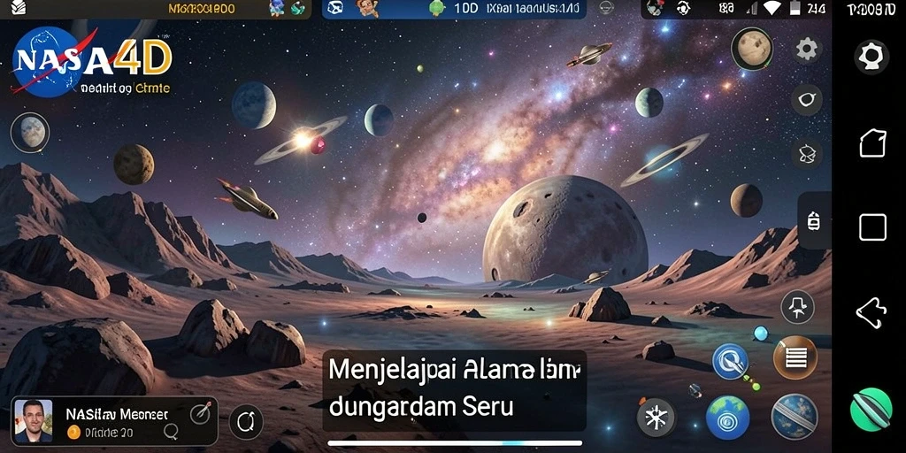 Tampilan gameplay <strong>NASA4D</strong> yang mengasyikkan di luar angkasa.