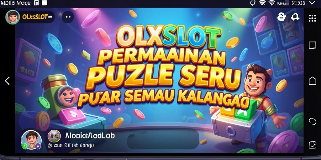 Screenshot OLXSLOT menampilkan gameplay Puzzle yang penuh warna.