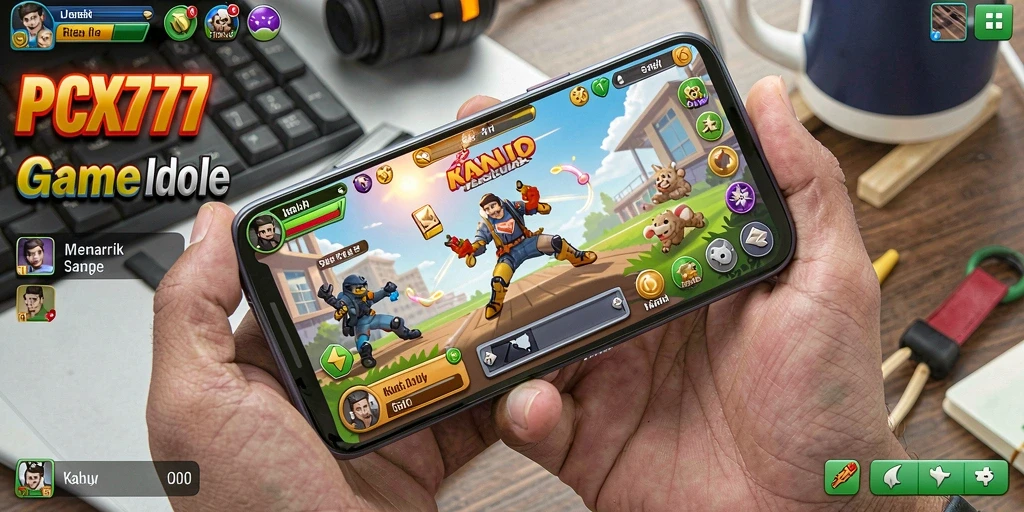 Screenshot gameplay PCX777 menampilkan aksi seru dalam dunia Idle.