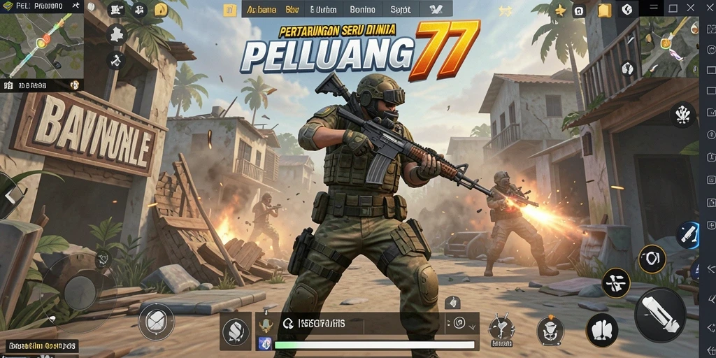 Tampilan menarik dari gameplay Battle Royale PELUANG77 yang mendebarkan.