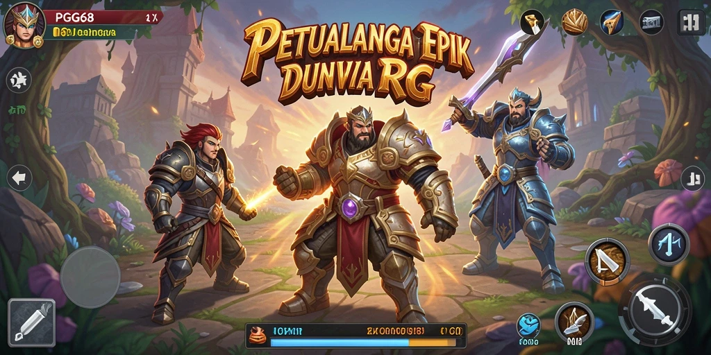 Tangkapan layar gameplay PGG68 menampilkan aksi pertempuran mendebarkan.