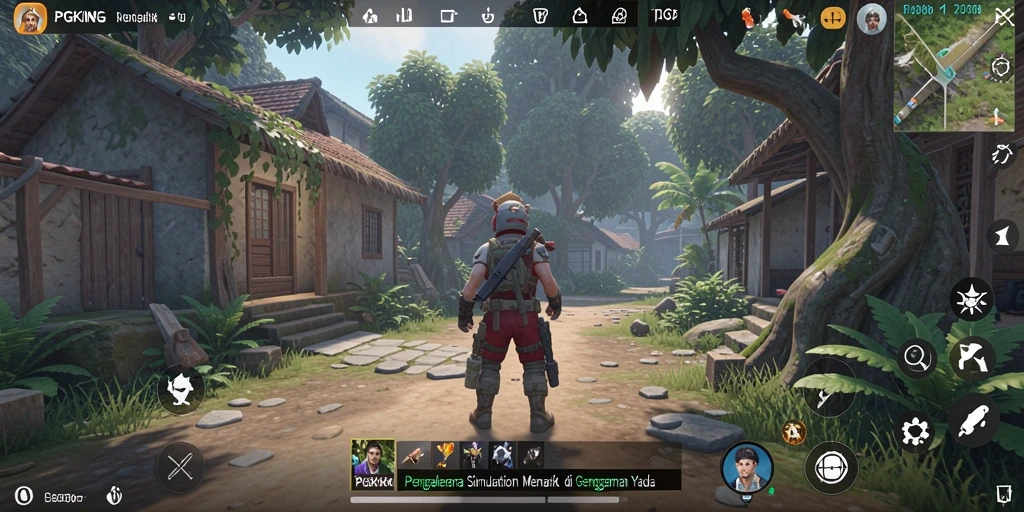 Tangkapan layar PGKING menunjukkan gameplay simulation yang mendetail dan interaktif.