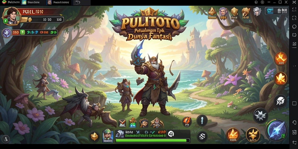 Tampilan gameplay PULITOTO dengan karakter dan pertarungan yang mendebarkan.
