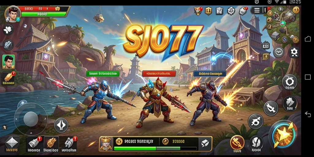 Screenshot gameplay SJO777 menampilkan pertempuran strategi yang seru.