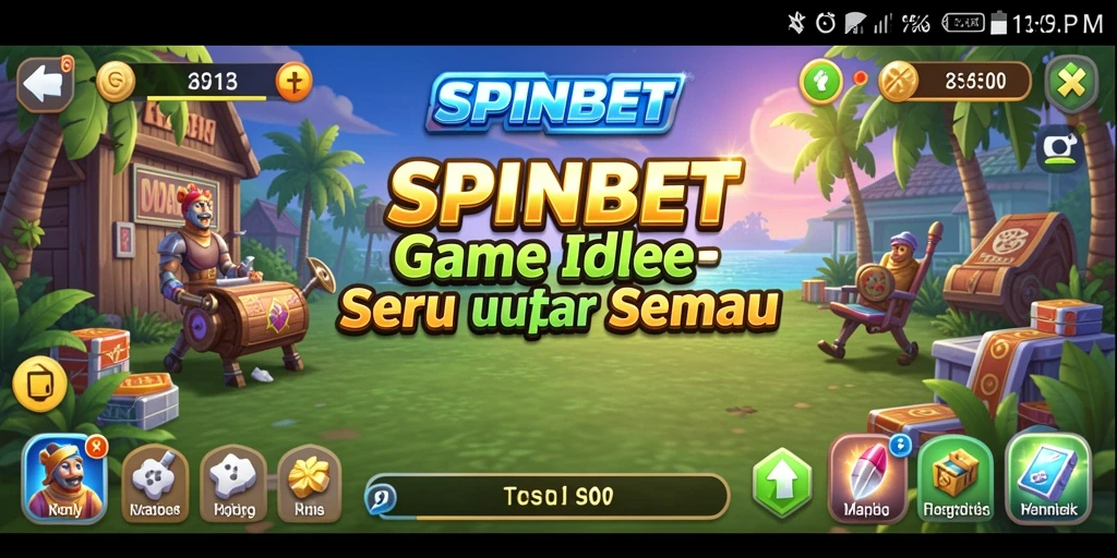 Tampilan gameplay SPINBET yang menarik dengan elemen Idle.