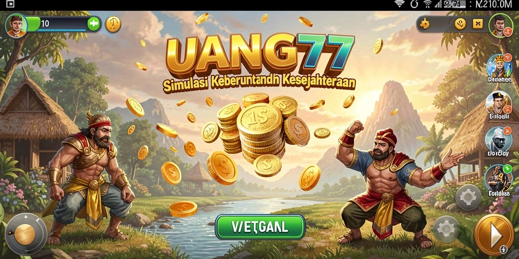 Tampilan gameplay UANG77 menampilkan simulasi finansial yang menarik.