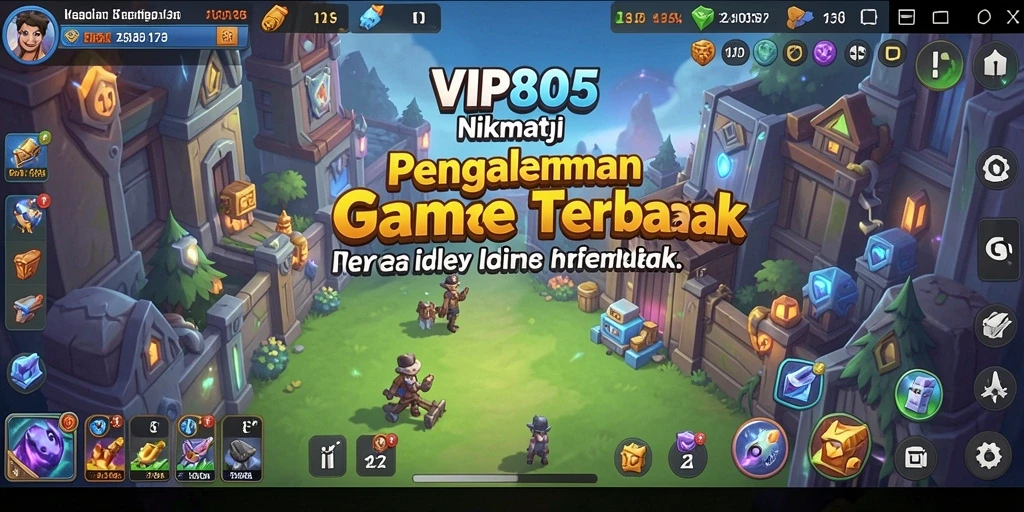 Screenshot gameplay menunjukkan pengembangan karakter dalam game Idle.