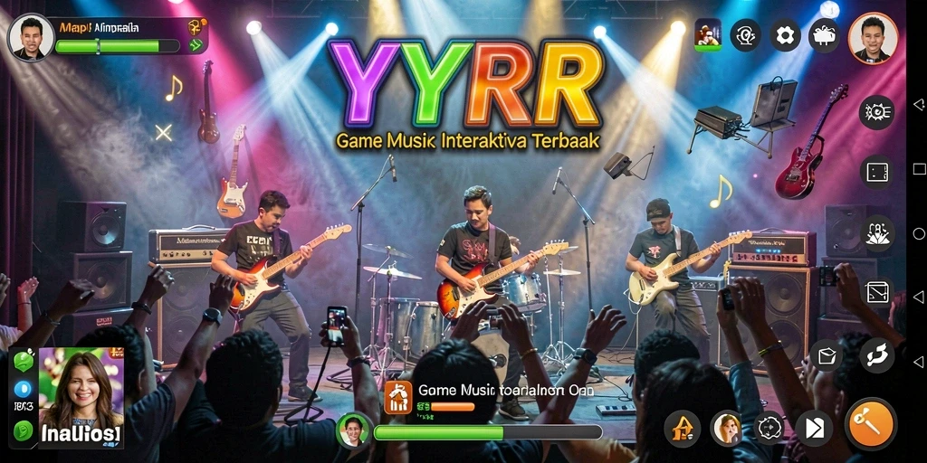 Tampilan layar permainan YYRR yang penuh warna dan interaktif.